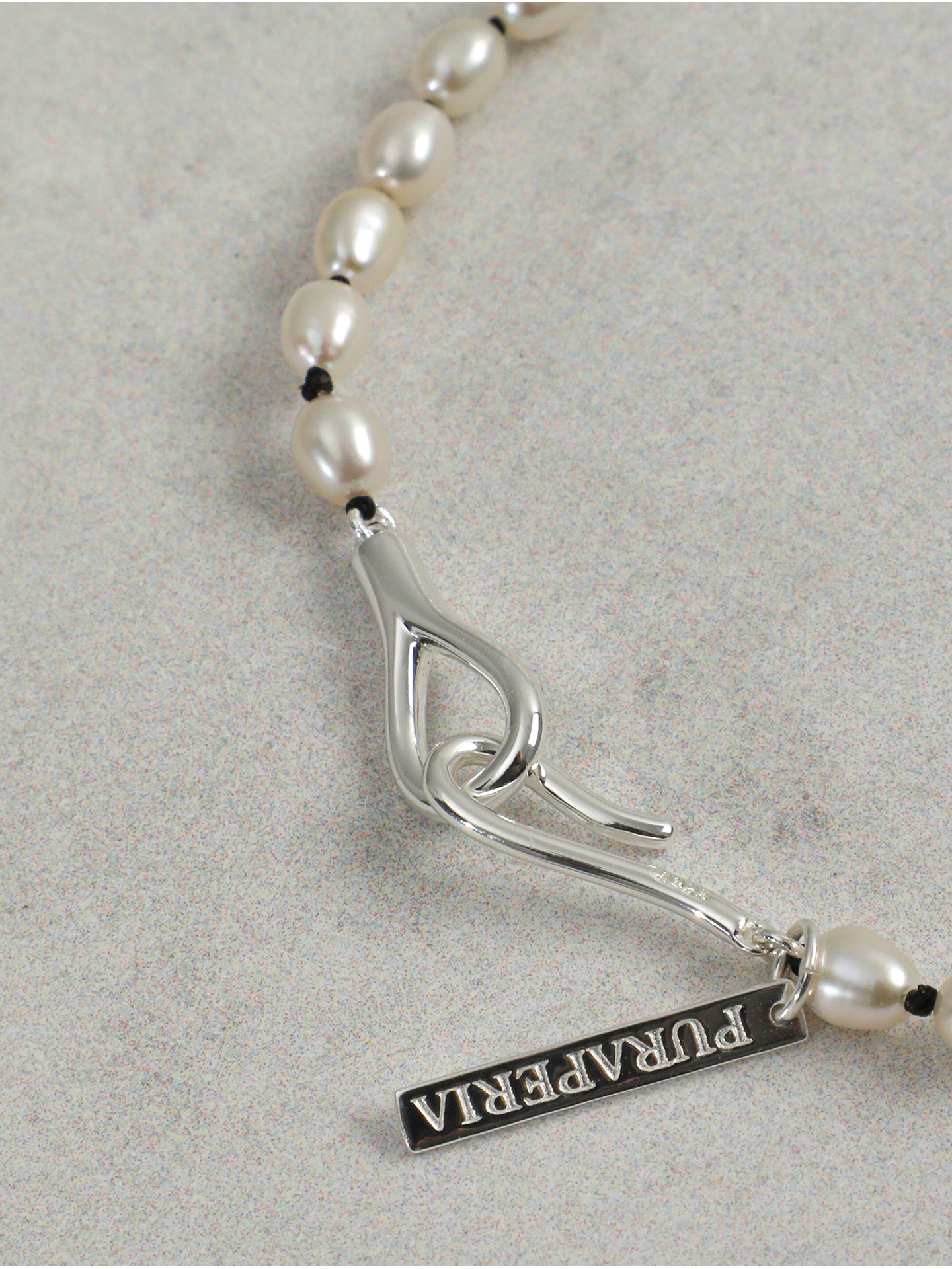 Tiny Rice Freshwater Pearl Choker Necklace, Dainty Layering Silver Clasp Collar Chain