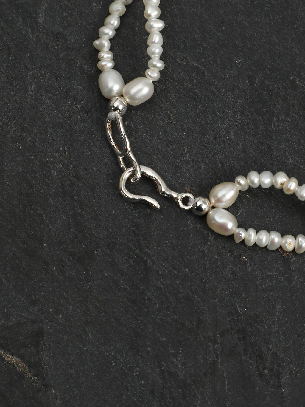 Delicate Multi Gemstone Double Strand Pearl Bracelet Adjustable Silver Clasp