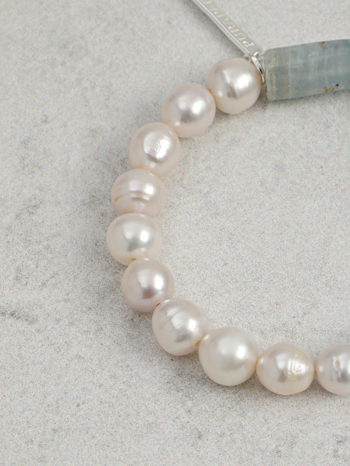 Anxiety Relief Banded Blue Calcite & Gentle Aura Pearl Energy Bracelet, Spiritual Meditation Fresh Gift Jewelry