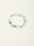 Aquamarine, Clear Quartz & Pearl Bracelet — PS2508311
