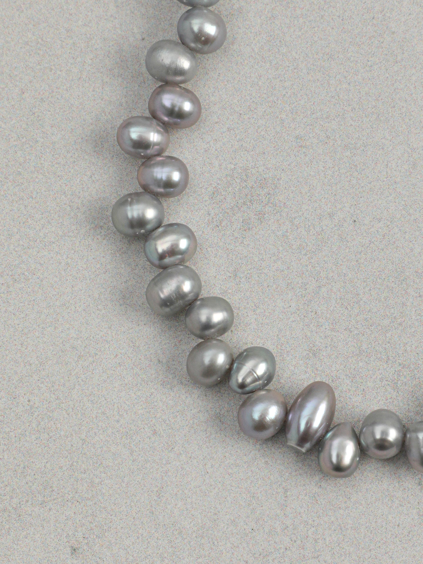 Cube Faceted Clear Quartz Cool Grey Freshwater Pearl Bracelet, 925 Silver Toggle Minimal Healing Crystal Jewelry.