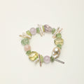 Mixed Natural Crystal Beaded Bracelet With Engravable 925 Silver Logo Tag