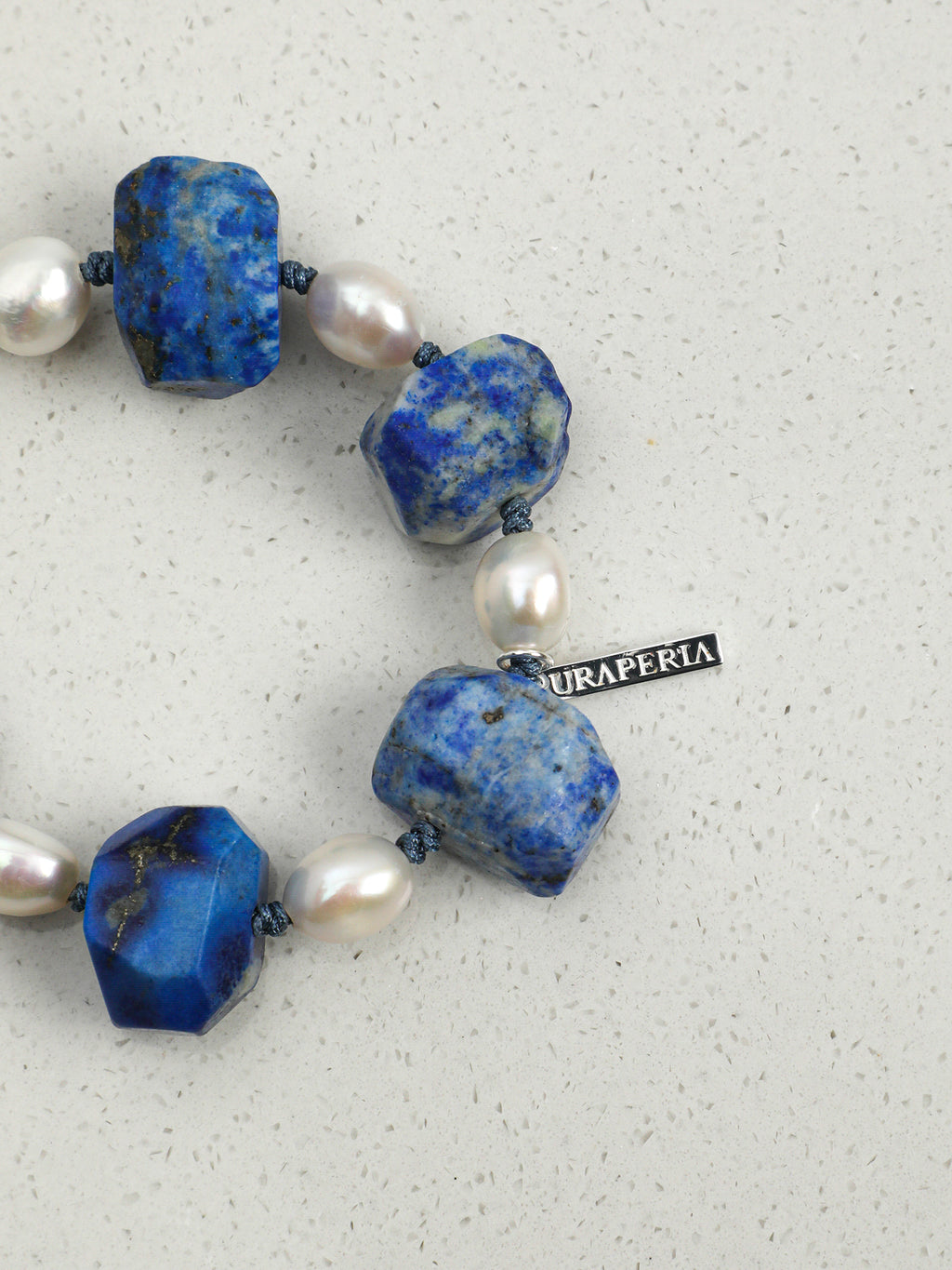 Raw Lapis Lazuli Baroque Pearl Braided Bracelet, Irregular Natural Lapis Gemstone Adjustable Woven Bracelet, Oriental Calming Energy Jewelry For Women